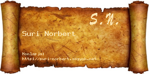 Suri Norbert névjegykártya