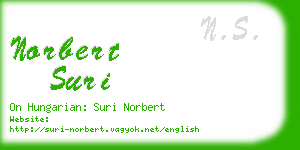 norbert suri business card